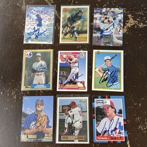 Baseball Autographs 9 Card Lot In Person Todd Steverson Craig Wilson Ed Zosky